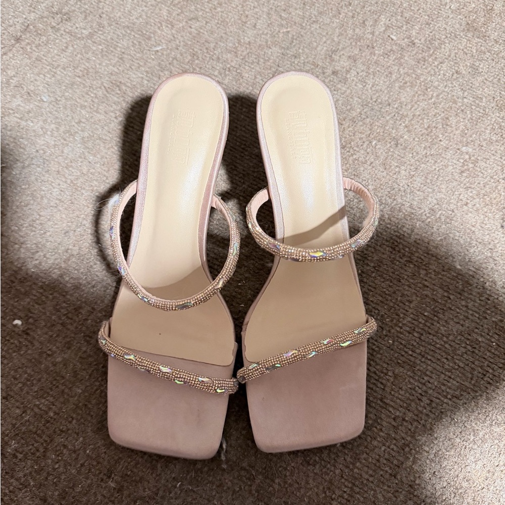 Elegant Pink Beaded Women's Sandals